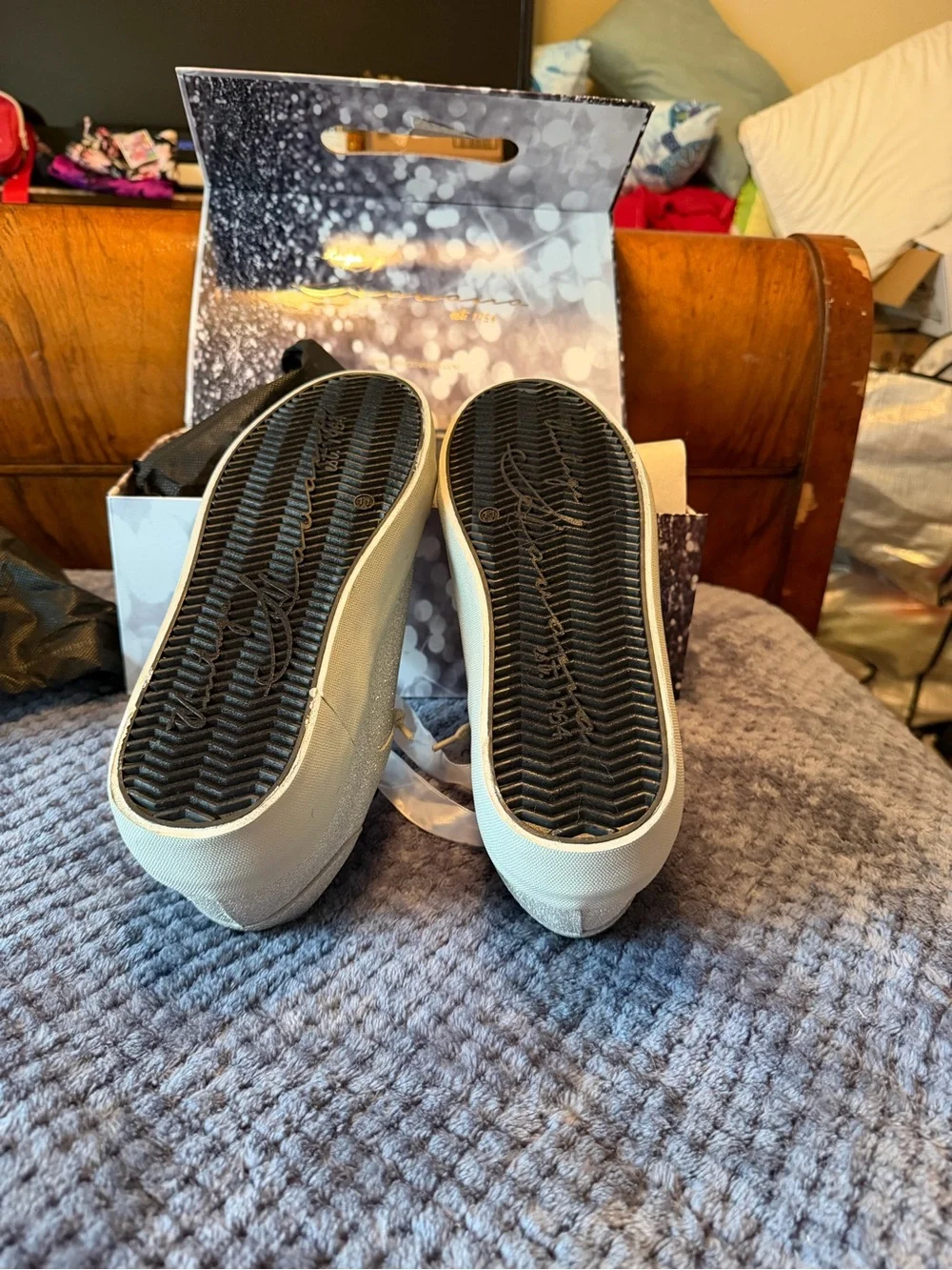 Vintage Havana Silver Glitter Star Sneakers NWOT w/ Box